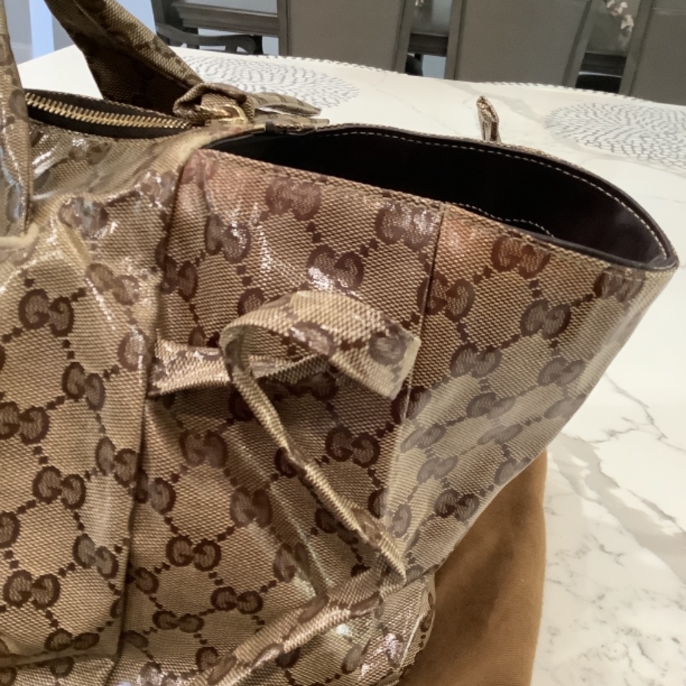 Gucci Hysteria Handbag, Size Large, Color Beige & Brown - Picture 2 of 11